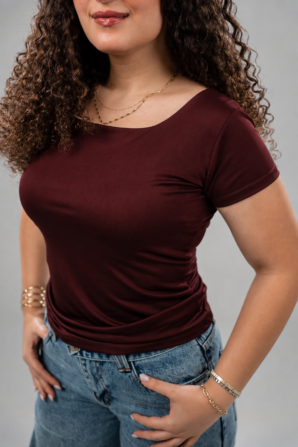 Square Neck Short Sleeve